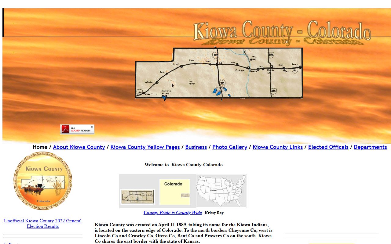 Kiowa County government offices for death index records