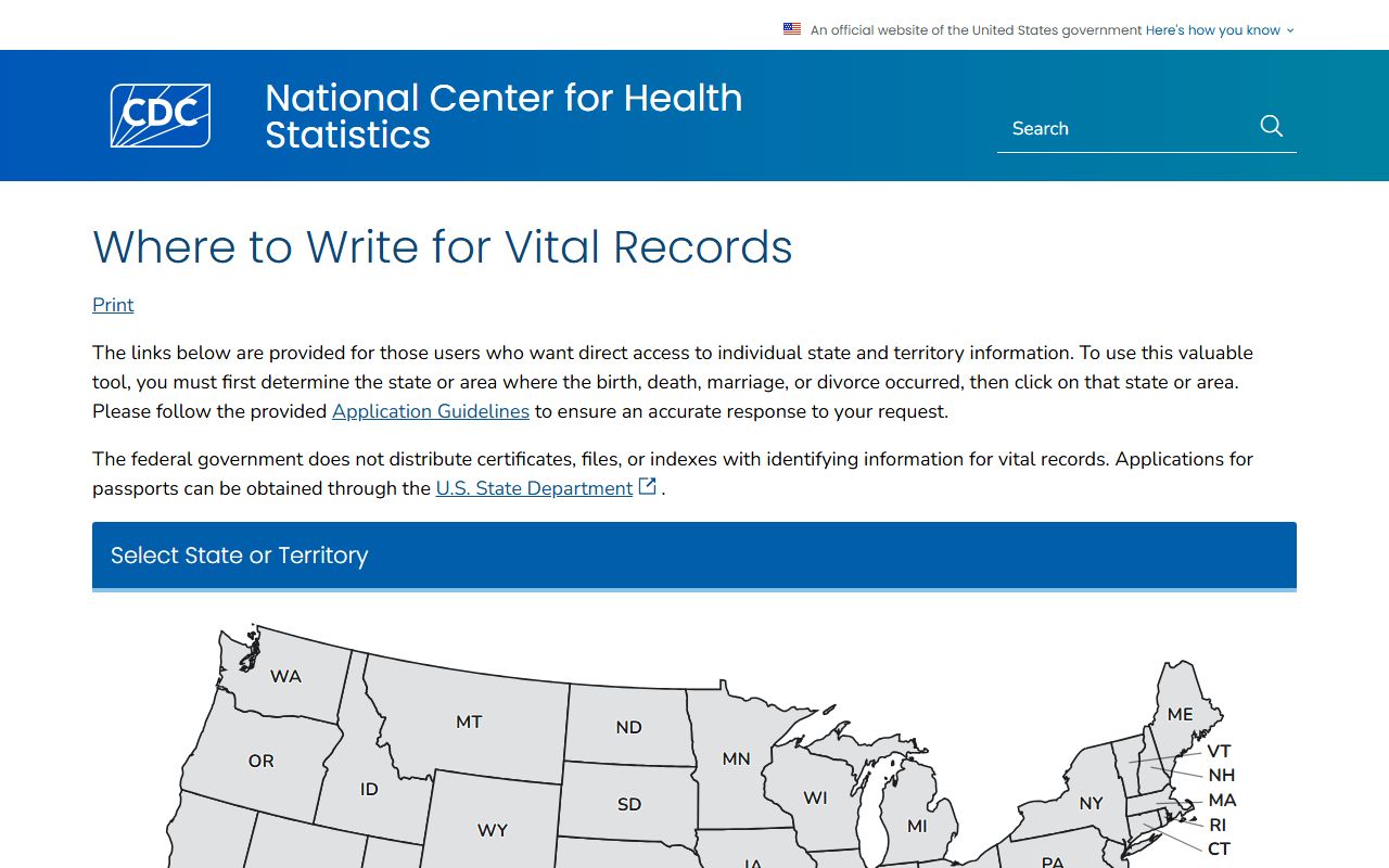 CDC where to write for Oklahoma death index records
